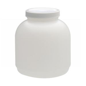WHEATON® 2000mL Wide Mouth Round Bottles, HDPE, Foam Lined Polyethylene Caps, case/6