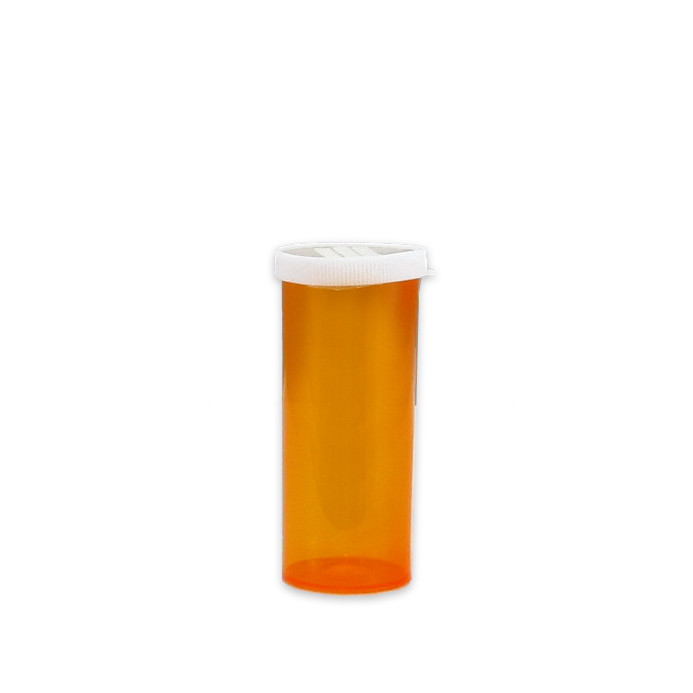 Economy Pharmacy Vials, Amber, Easy Snap-Caps, 16 dram (60mL), case/300