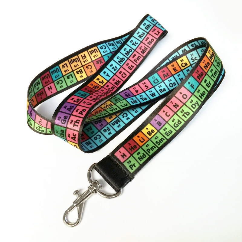 Rainbow Periodic Table of Elements Lanyard/ Badge Holder/ Keychain