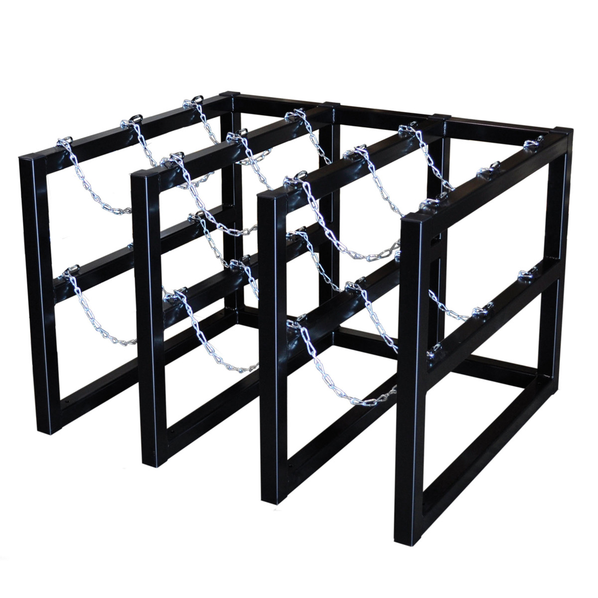 Gas Cylinder Barricade Rack, 9 Cylinder Capacity, 3 Wide / 3 Deep