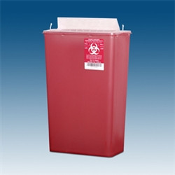 Sharps Container, 14 qt. Red, Horizontal Entry, case/10