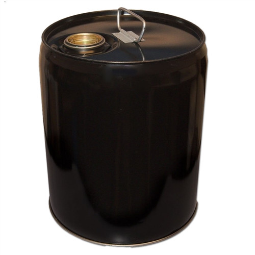 5 gallon steel drum, Tight head, Black Pail, Cap