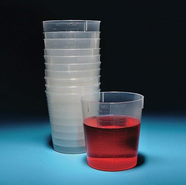 Stackable Beakers, Polypropylene, 125mL, case/1000