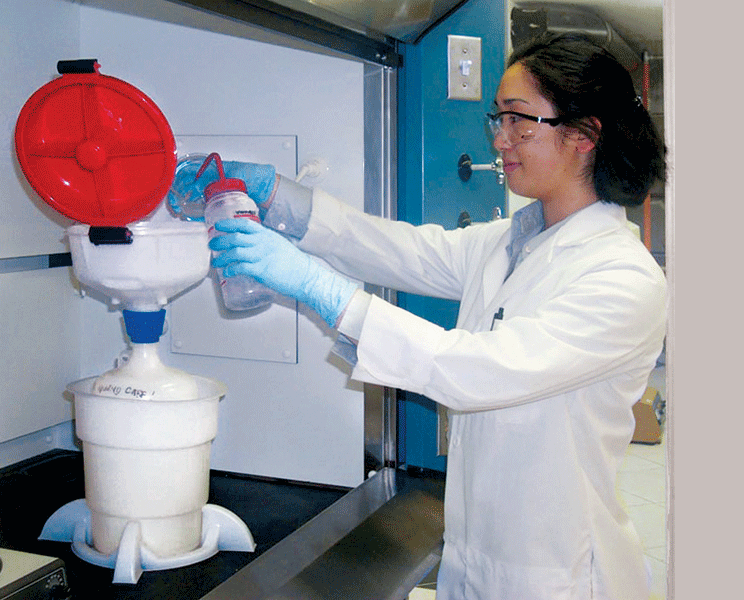 ECO Funnel in a fume hood