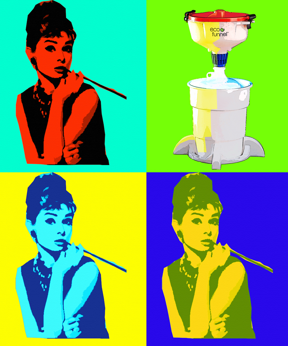 Audrey Hepburn and ECO Funnel, Warhol