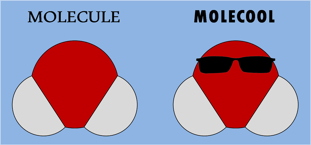 cool molecule with sunglasses cool molecule