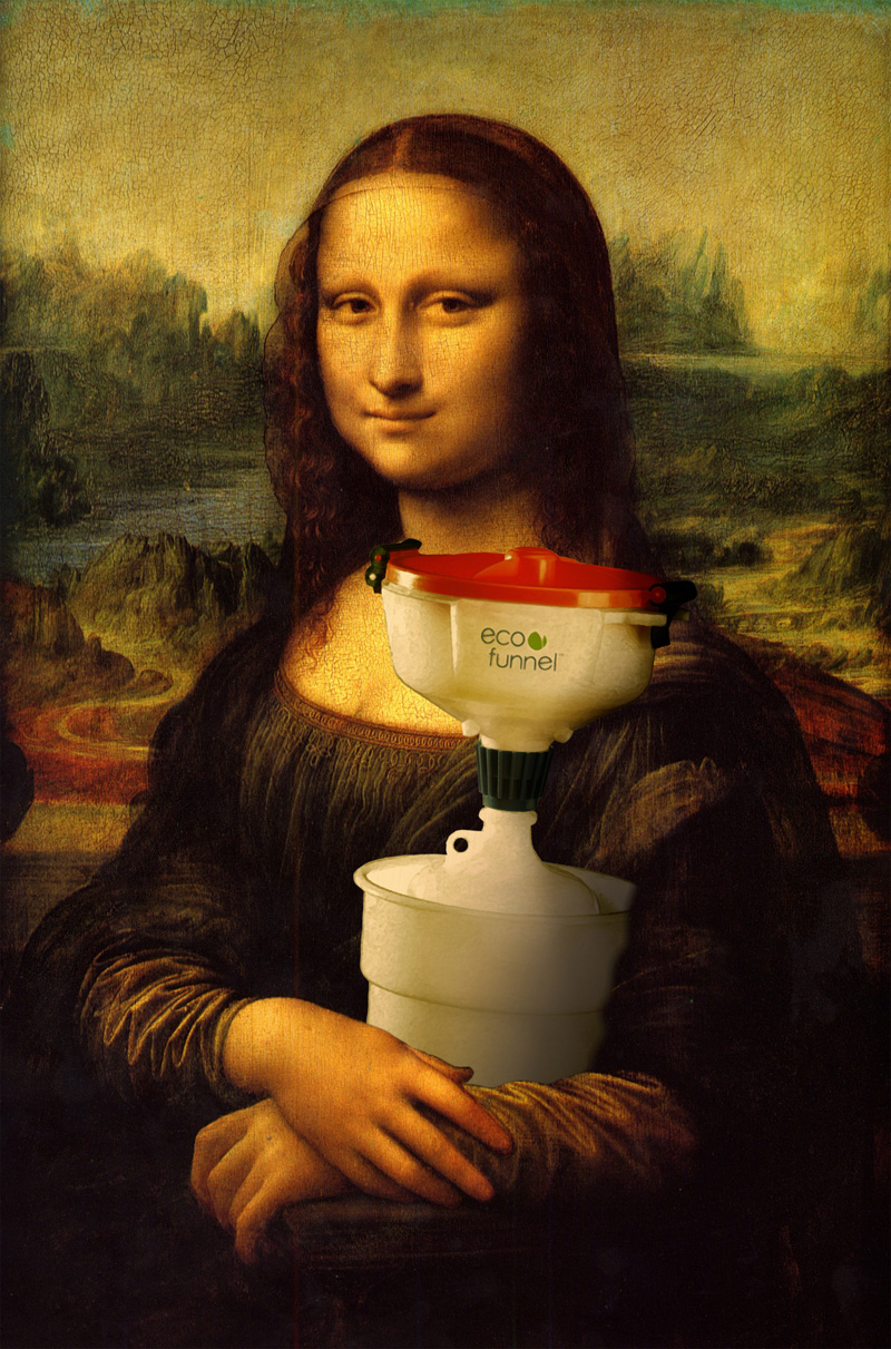 Mona Lisa with ECO Funnel, Da Vinci